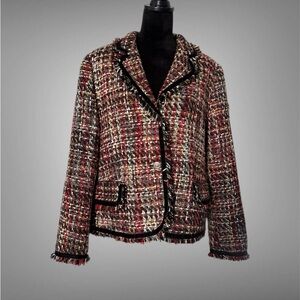 Vintage Sag Harbor Multicolored tweed blazer